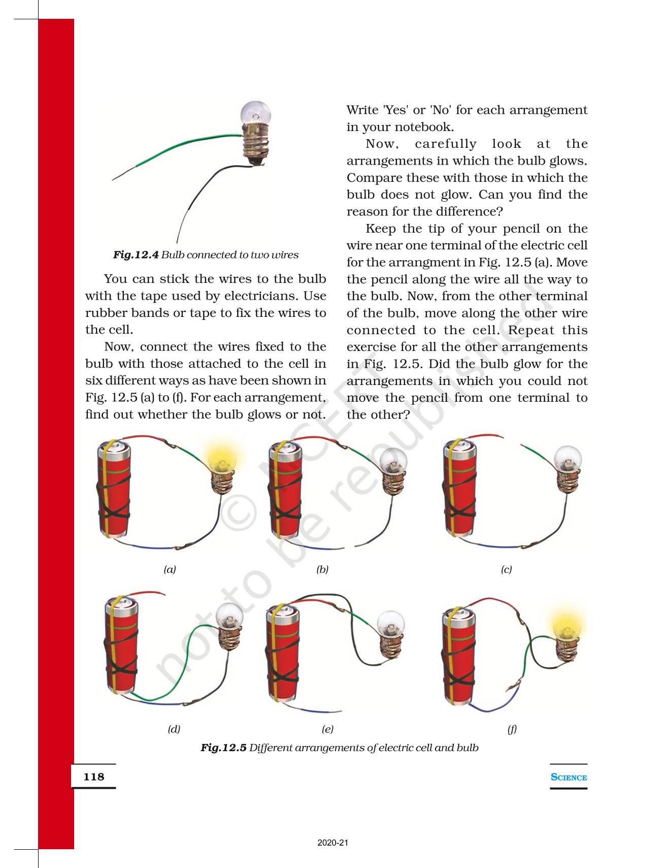 Electricity And Circuits - NCERT Book Of Class 6 Science